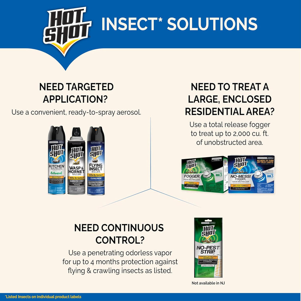 Hot Shot Fogger With Odor Neutralizer 6 Count-2 Ounce Cans (2 Pack), Controls Heavy Insect Infestations