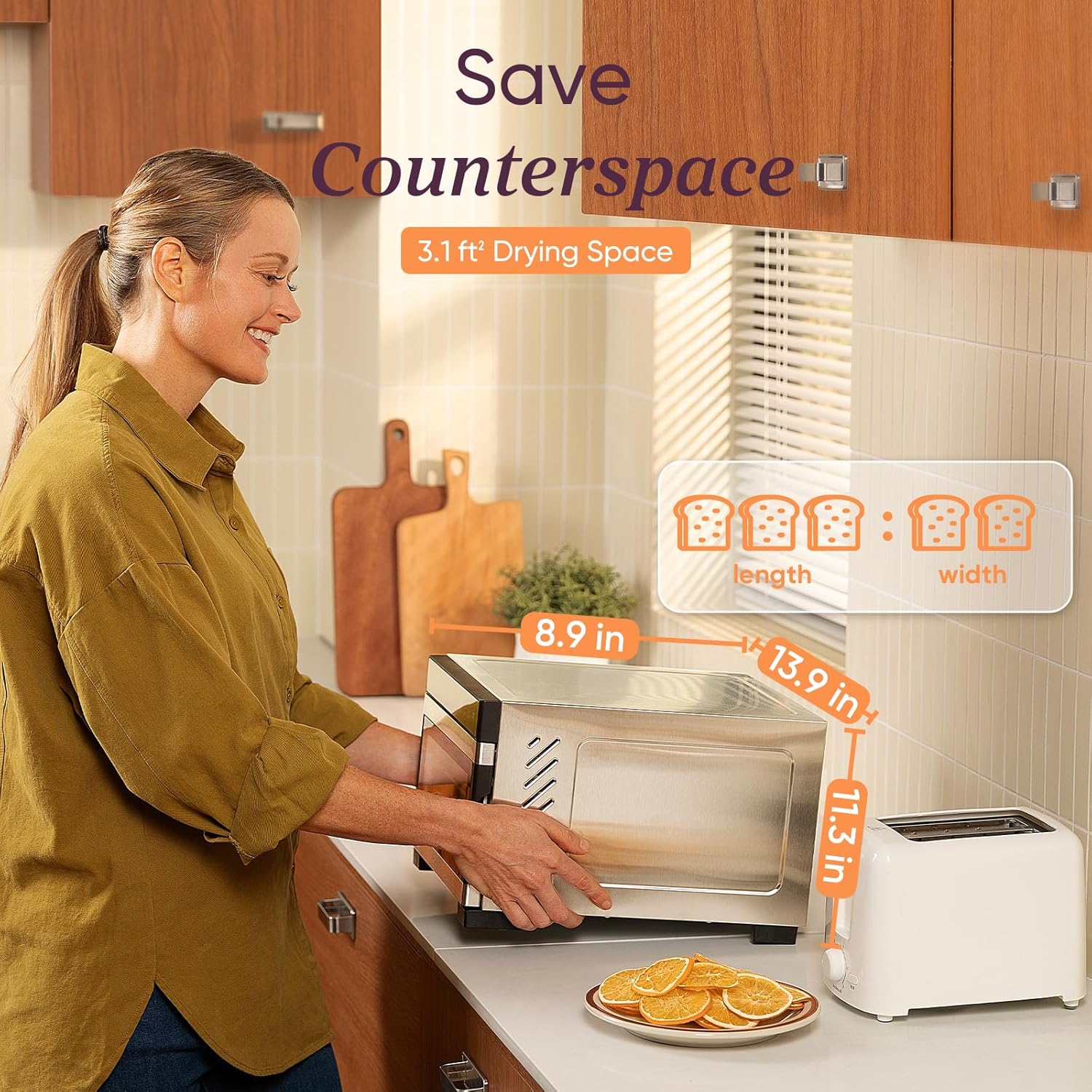 COSORI Food Dehydrator, Bigger Than 7 Trays With Large 6.5" Drying Space, 600W Power Saves More Time Than 480W, 165°F Dehydrated Dryer for Jerky, Dog Treats, Herbs, Meat, Fruit, and Yogurt, Silver