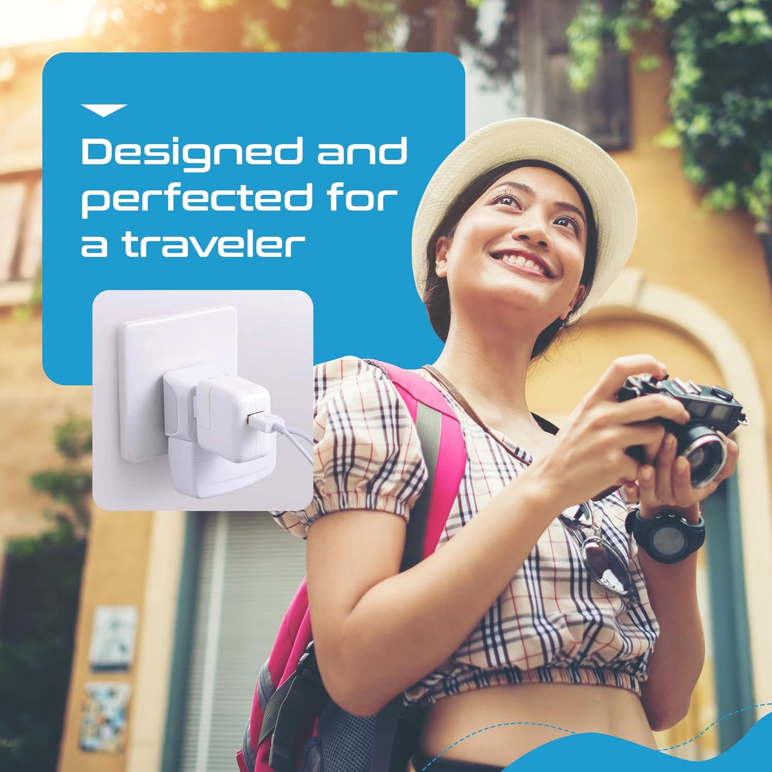 Ceptics Universal Travel Adapter, 35W International Power Adapter with PD & QC 3.0 Dual USB-C, 3 USB Travel Adapter Worldwide, Type I C G A Outlets 110V 220V A/C - EU Euro US UK (11-KU)