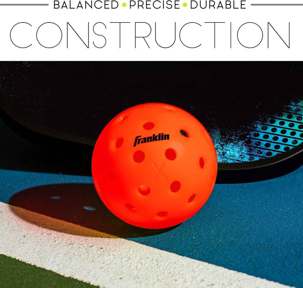 Franklin Sports X-40 Outdoor Pickleballs - Official Ball of USA Pickleball, APP Tour + US Open - Regulation Size