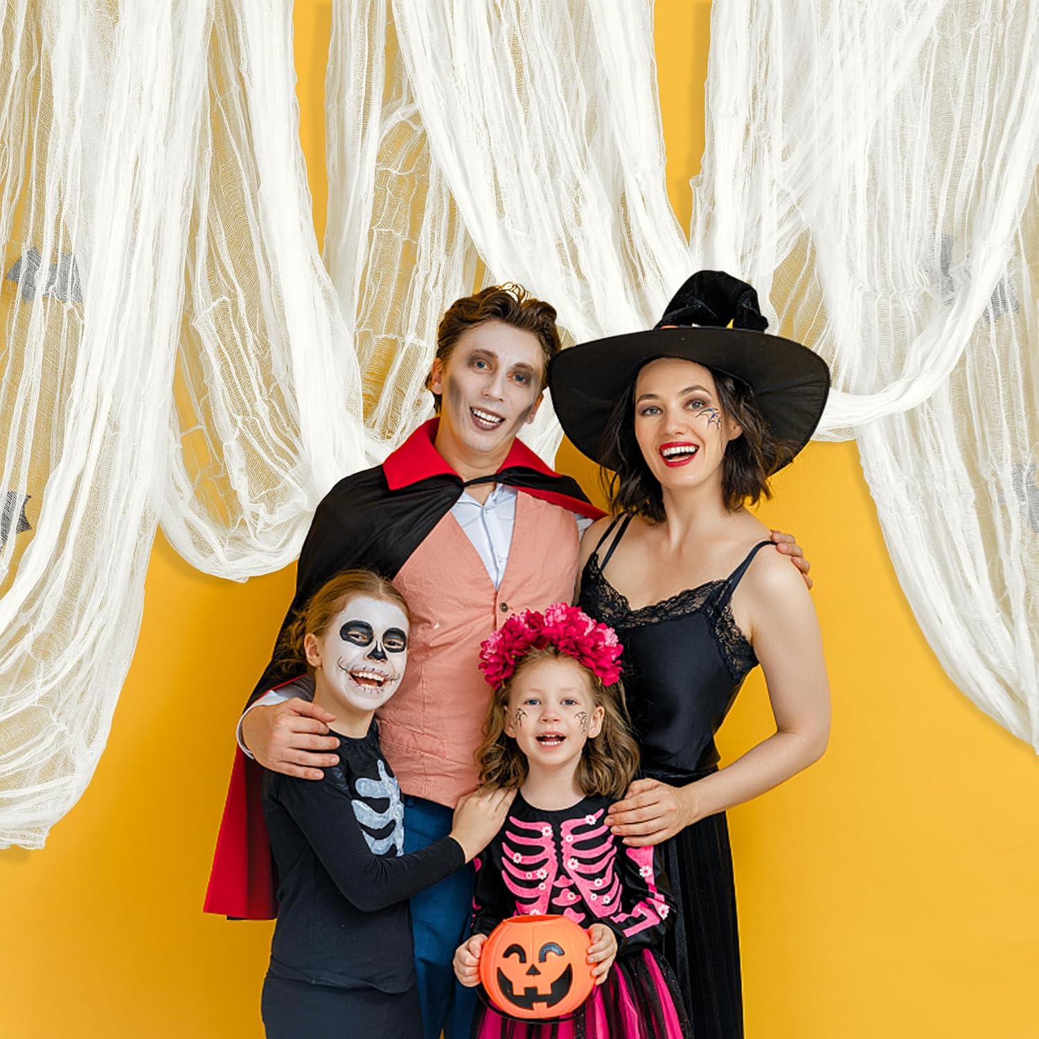 197" x 85" Halloween Creepy Cloth - Halloween Spooky Fabric Cloth - Scary Gauze Blood Creepy Cloth for Haunted House Halloween Party Yard Wall Doorway Outdoors Decoration