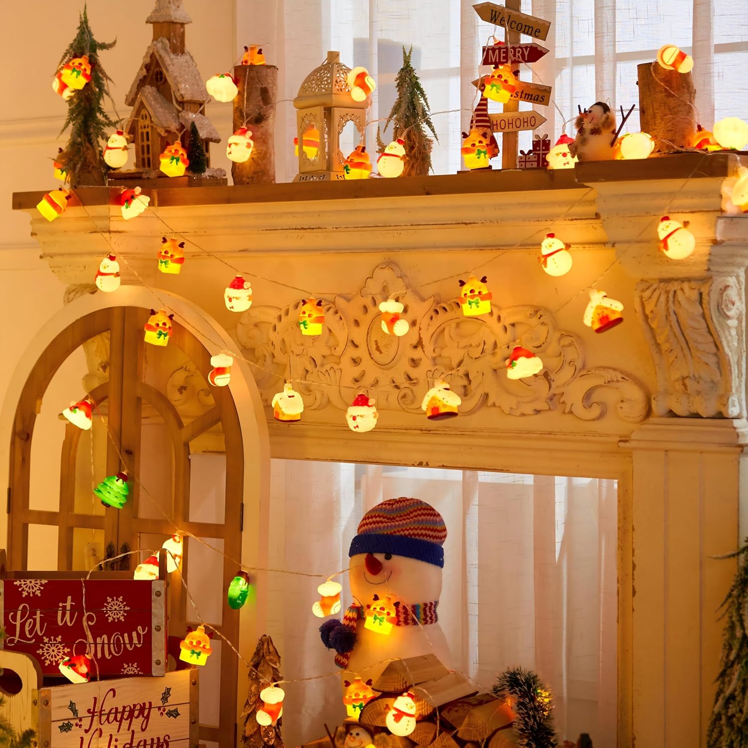 LOLStar Halloween String Lights Decorations, 9.8FT 20 LED Halloween Fairy Lights, Battery Operated (Not Included) with Timer Function and 8 Flashing Modes, Cute Booday Lights 2025 Home Indoor Decor