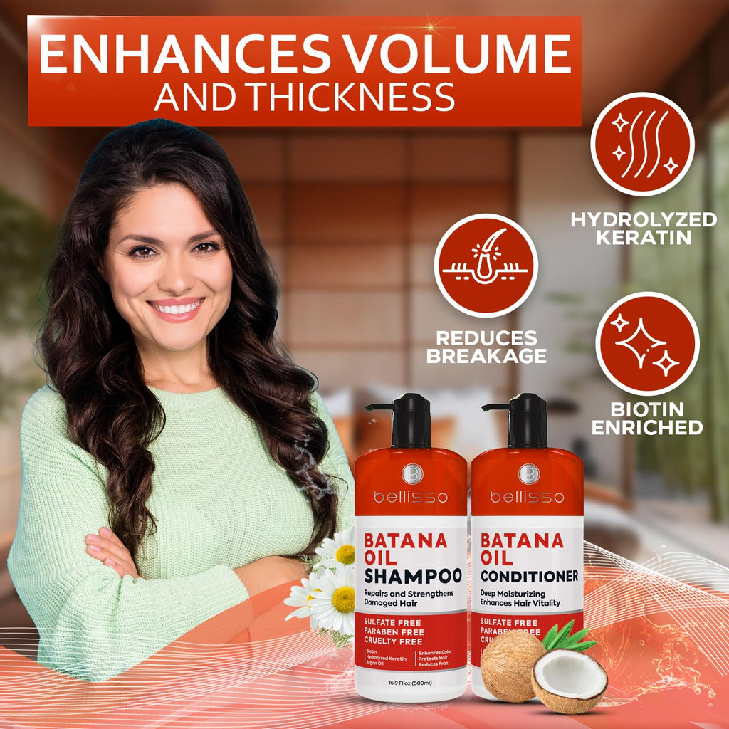 Biotin Shampoo and Conditioner Set - Sulfate and Paraben Free Treatment for Men and Women - Hair Thickening Volumizing Products to Help Boost Thinning Hair with Added Keratin