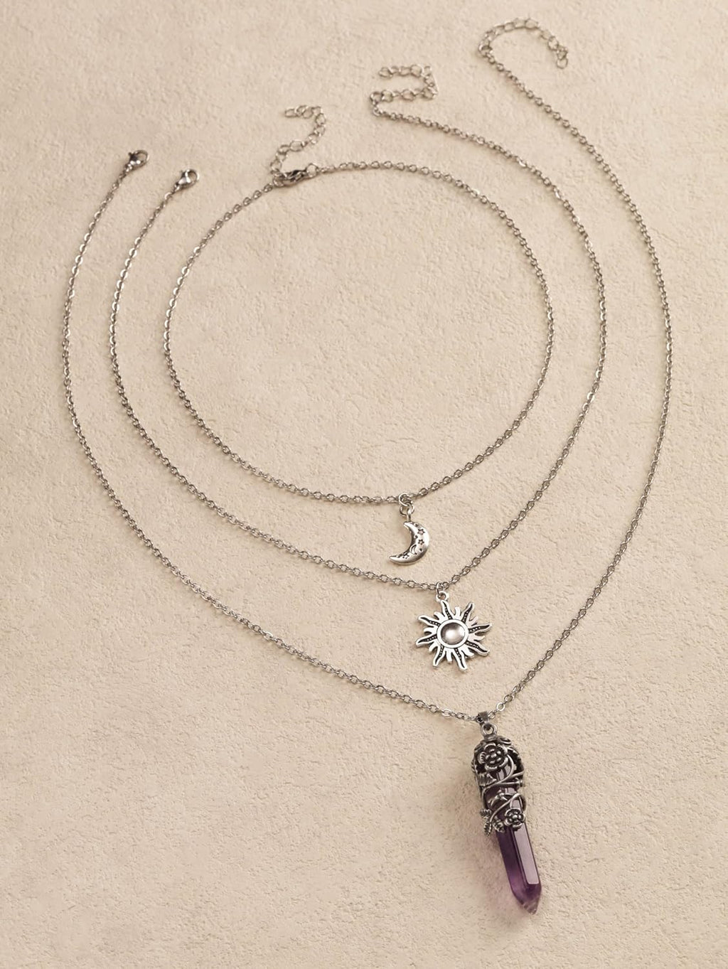 Sacina Gothic Emo Grunge Crescent Moon Choker, Moon Sun Star Choker Necklace, Goth Gothic Necklace, Halloween Christmas Jewelry Gift for Women