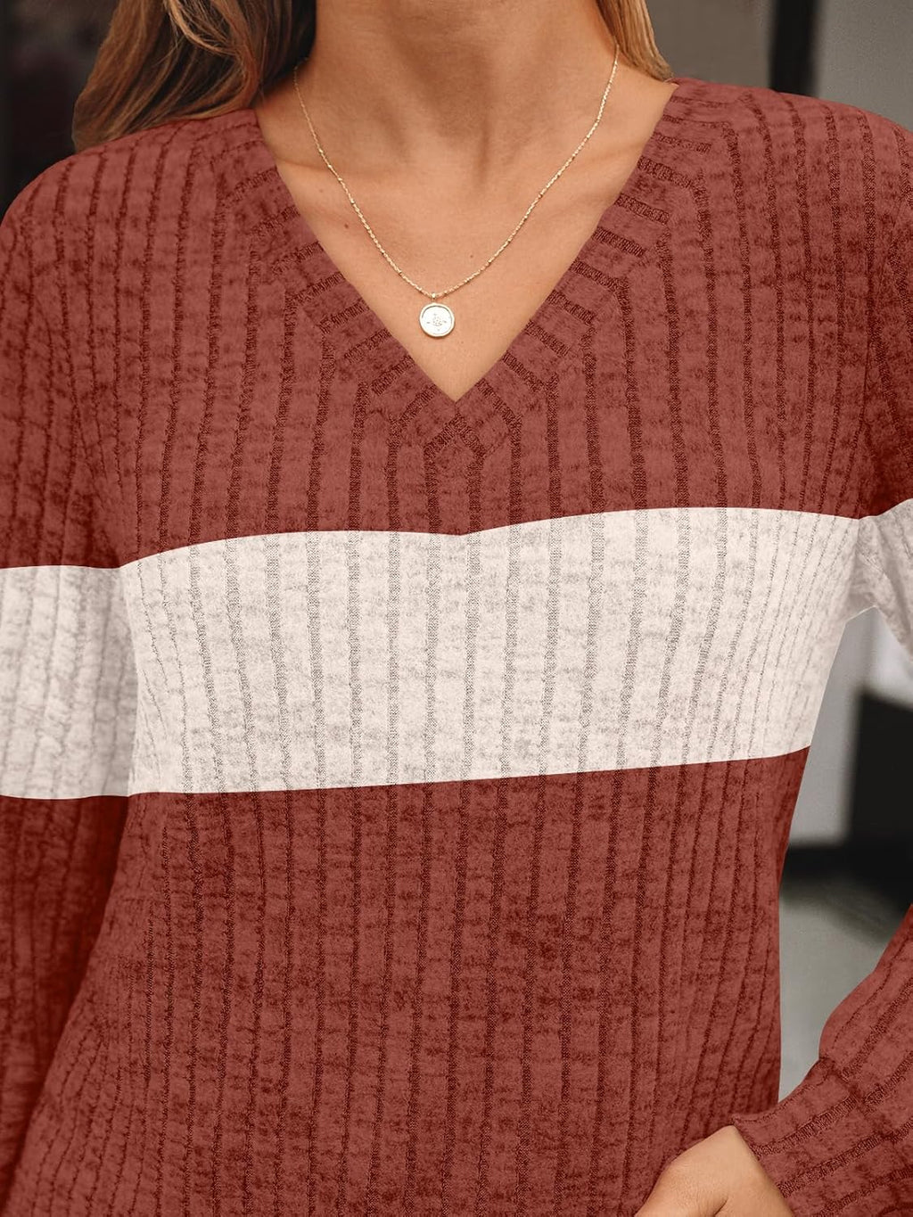 AUTOMET Womens V Neck Long Sleeve Shirt Fall Fashion Tops Tunic Dressy Casual Sweater Clothes Cute Trendy Work Outfits 2025