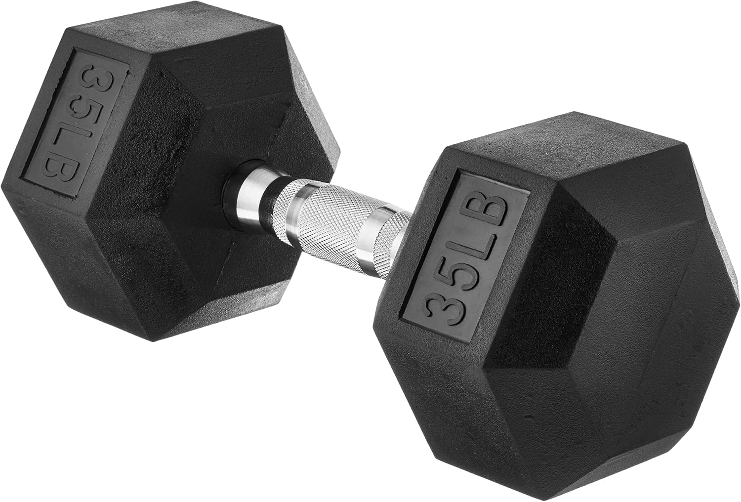 Basics Rubber Hex Dumbbell Hand Weight