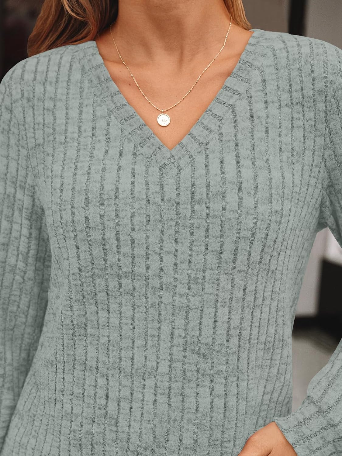 AUTOMET Womens V Neck Long Sleeve Shirt Fall Fashion Tops Tunic Dressy Casual Sweater Clothes Cute Trendy Work Outfits 2025