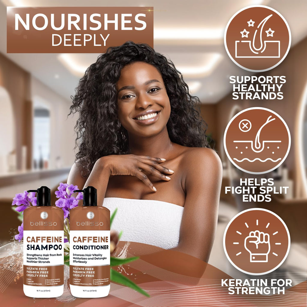 Biotin Shampoo and Conditioner Set - Sulfate and Paraben Free Treatment for Men and Women - Hair Thickening Volumizing Products to Help Boost Thinning Hair with Added Keratin