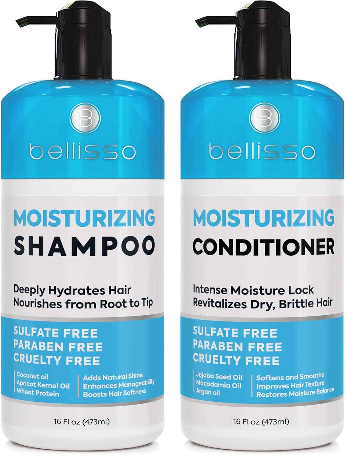Biotin Shampoo and Conditioner Set - Sulfate and Paraben Free Treatment for Men and Women - Hair Thickening Volumizing Products to Help Boost Thinning Hair with Added Keratin
