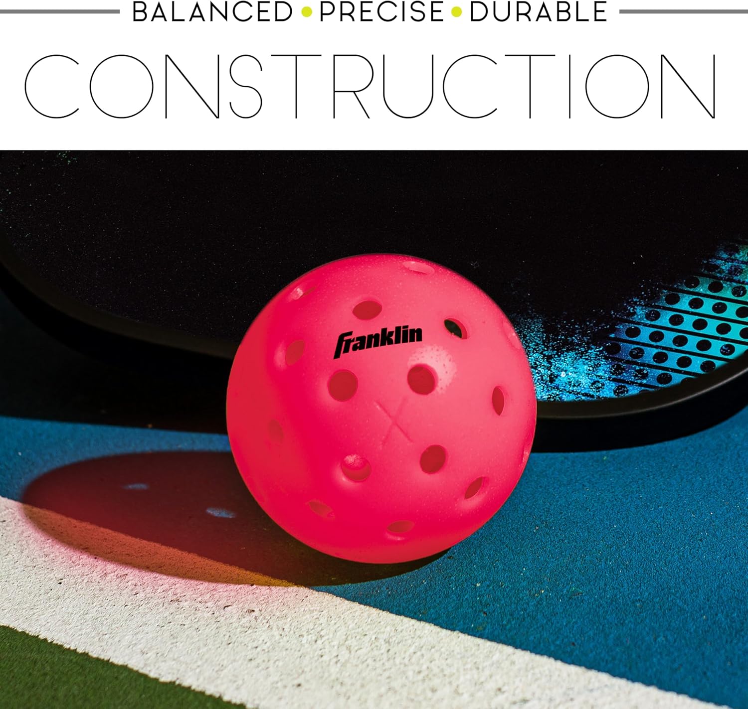Franklin Sports X-40 Outdoor Pickleballs - Official Ball of USA Pickleball, APP Tour + US Open - Regulation Size