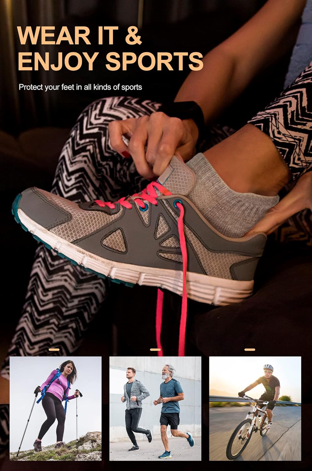 CS CELERSPORT 6 Pairs Ankle Athletic Running Socks Low Cut Sports Tab Socks for Men and Women