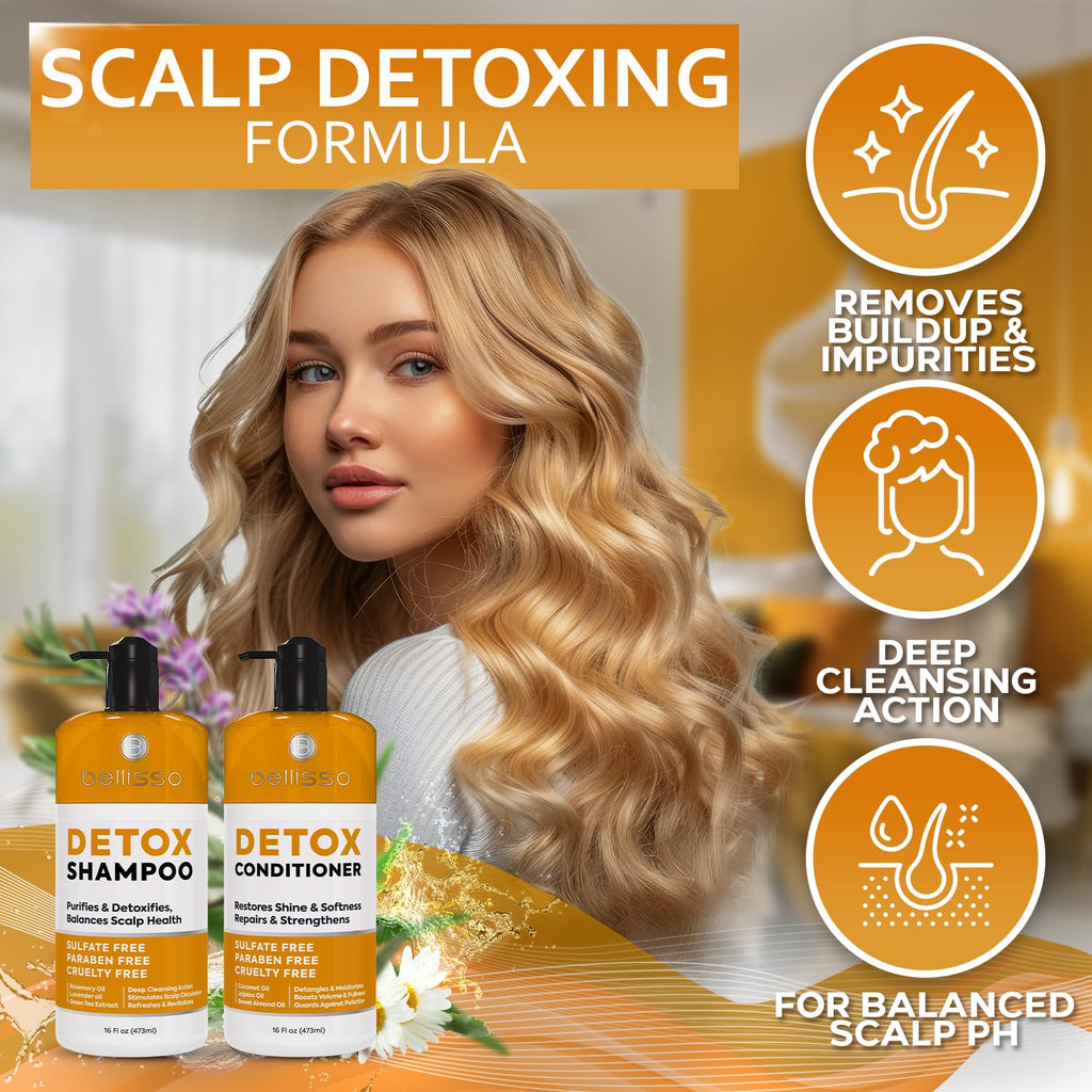 Biotin Shampoo and Conditioner Set - Sulfate and Paraben Free Treatment for Men and Women - Hair Thickening Volumizing Products to Help Boost Thinning Hair with Added Keratin