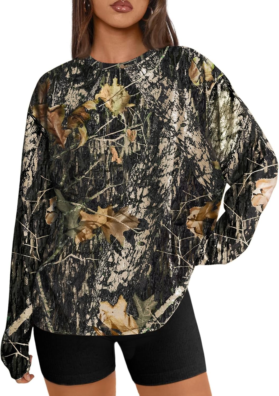 Trendy Queen Womens Oversized Long Sleeve T Shirts 2025 Basic Crewneck Tee Fall Tops Casual Workout Y2K Clothes