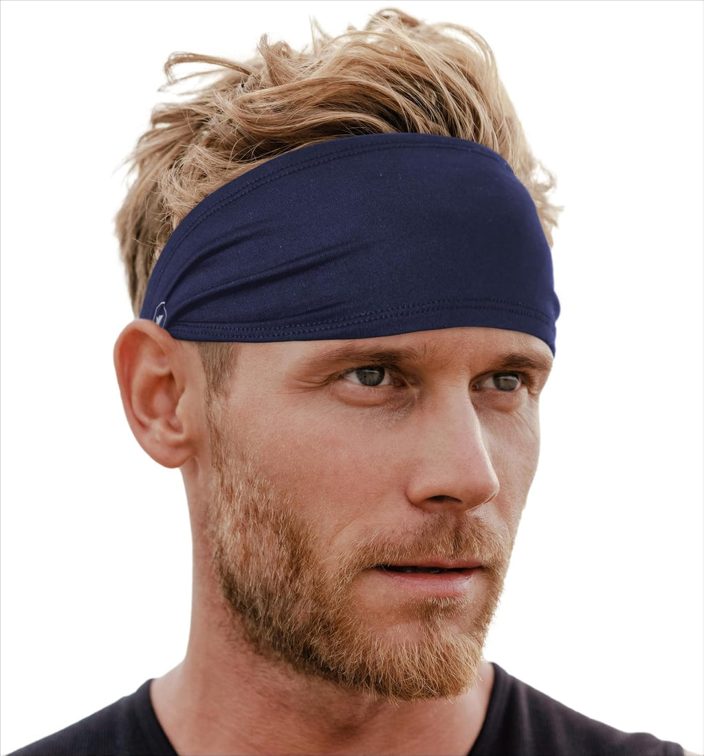 Tough Outfitters Headband for Men - Mens Headbands - Working Out Sports Performance Head Bands - Athletic Cycling Running Sweat Band, Football Headbands - Sweat Bands Men/Women