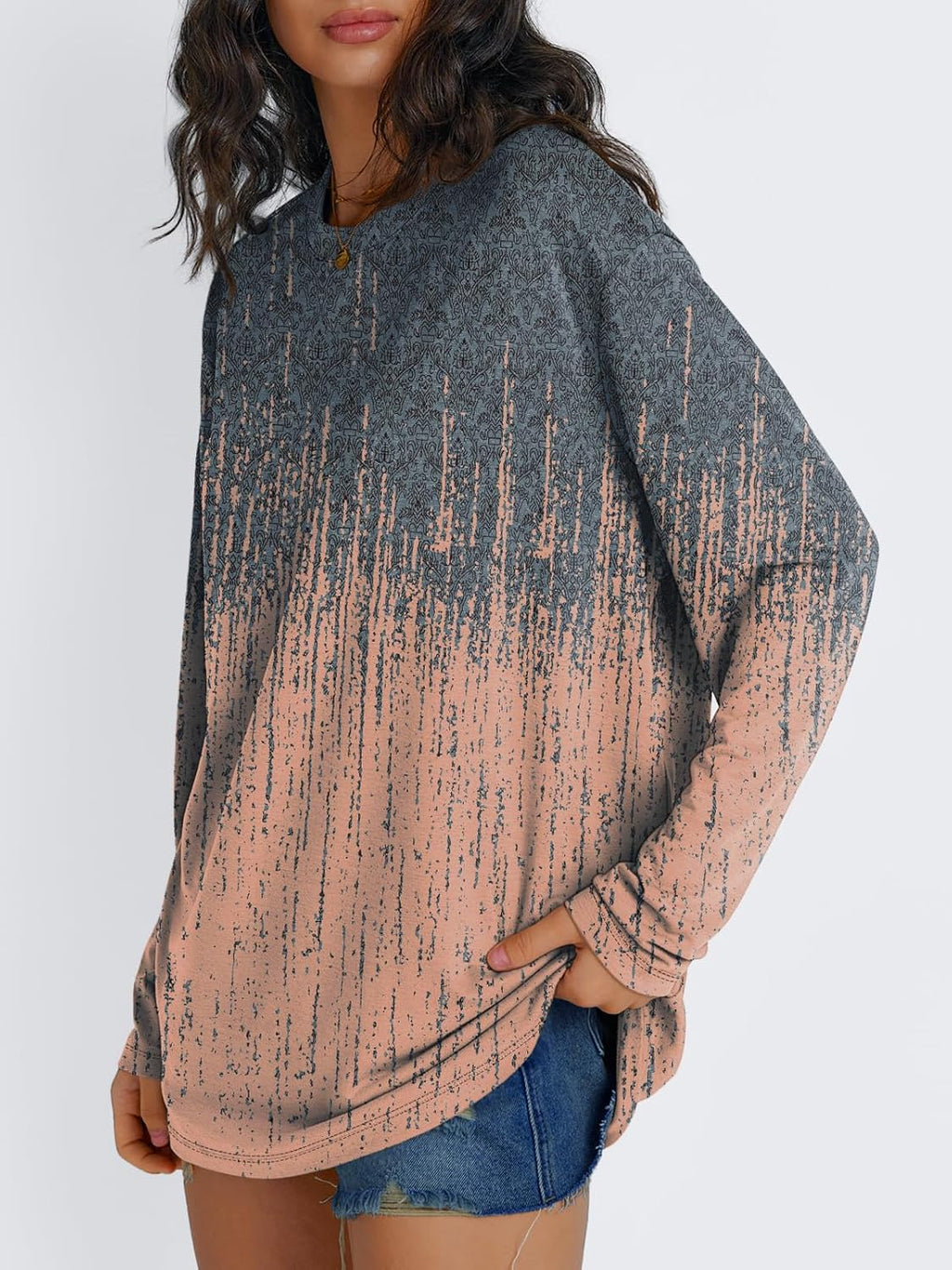 Trendy Queen Womens Oversized Long Sleeve T Shirts 2025 Basic Crewneck Tee Fall Tops Casual Workout Y2K Clothes