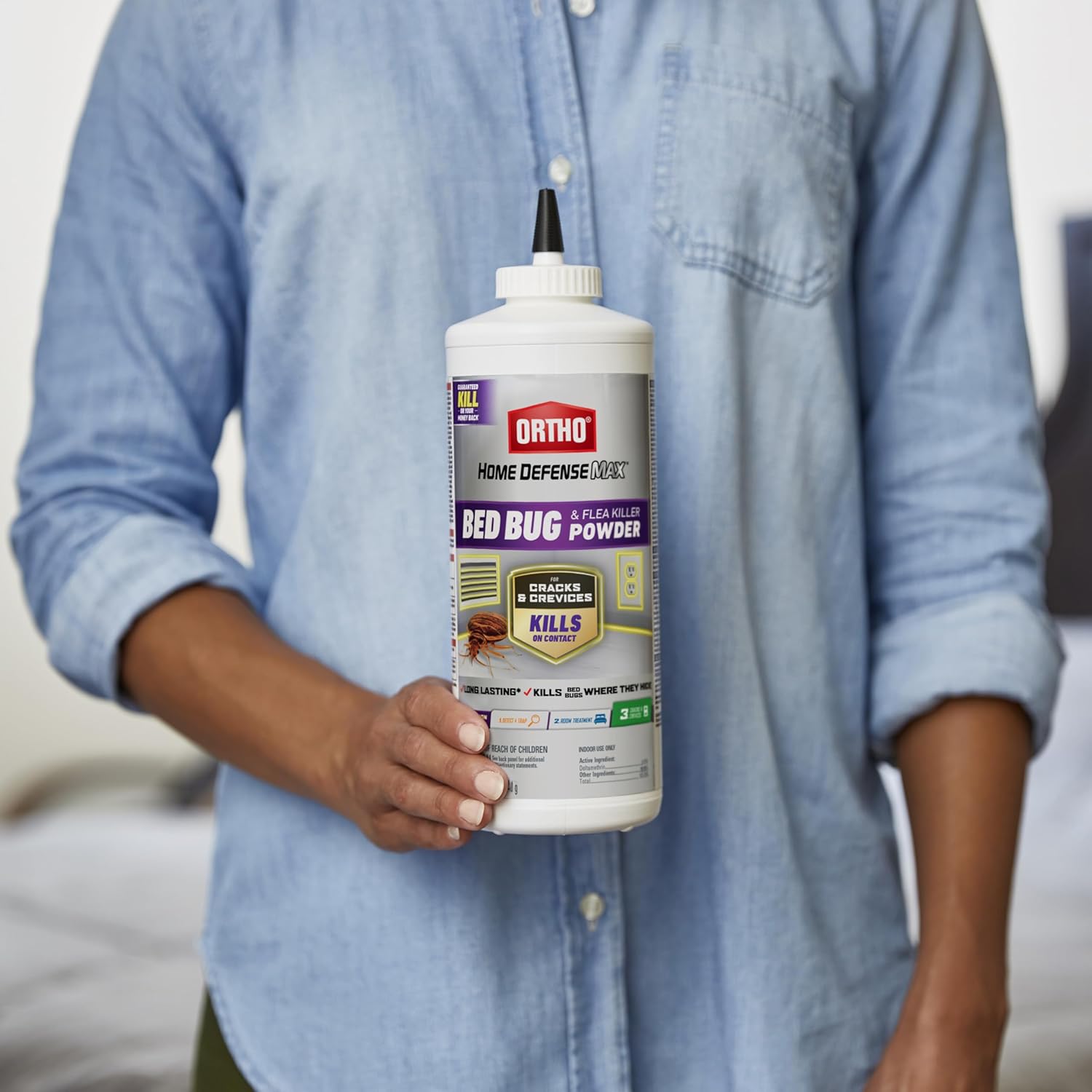 Ortho Home Defense Max Bed Bug, Flea and Tick Killer with Comfort Wand, Bed Bug Spray, Kills Bed Bug Eggs, Fleas and Ticks, 1 gal.