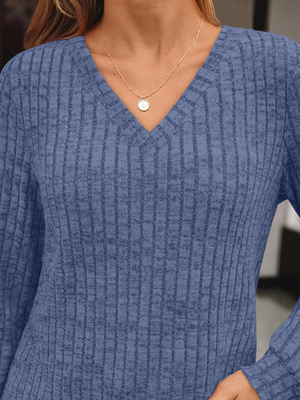 AUTOMET Womens V Neck Long Sleeve Shirt Fall Fashion Tops Tunic Dressy Casual Sweater Clothes Cute Trendy Work Outfits 2025