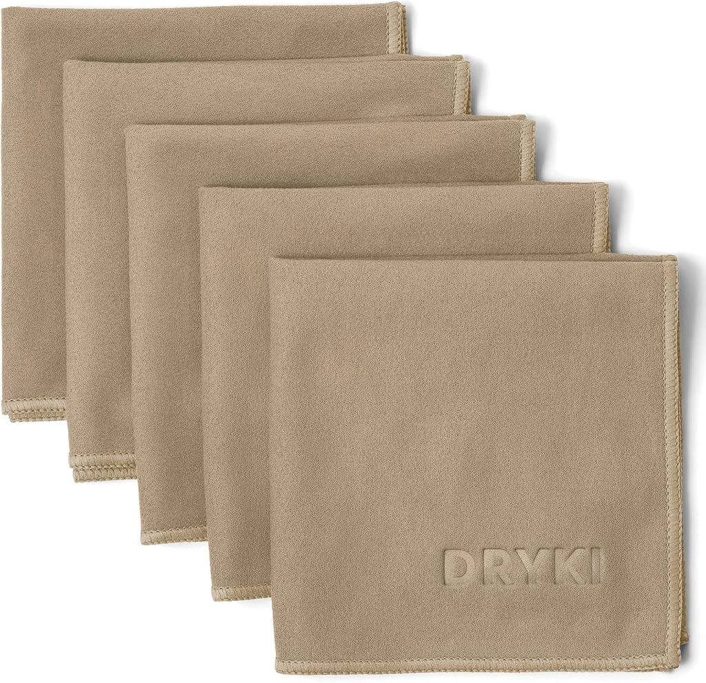 Sweat Absorbing Handkerchiefs - The Original Pocket-Sized Sweat Towels - Quick-Dry Microfiber Sweat Rags for Face, Hands, & Body - Men & Women - Gym, Sports, and Work (Black: 5 Pack)