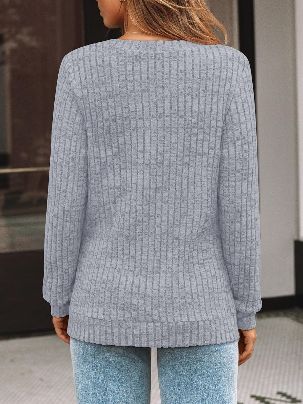 AUTOMET Womens V Neck Long Sleeve Shirt Fall Fashion Tops Tunic Dressy Casual Sweater Clothes Cute Trendy Work Outfits 2025