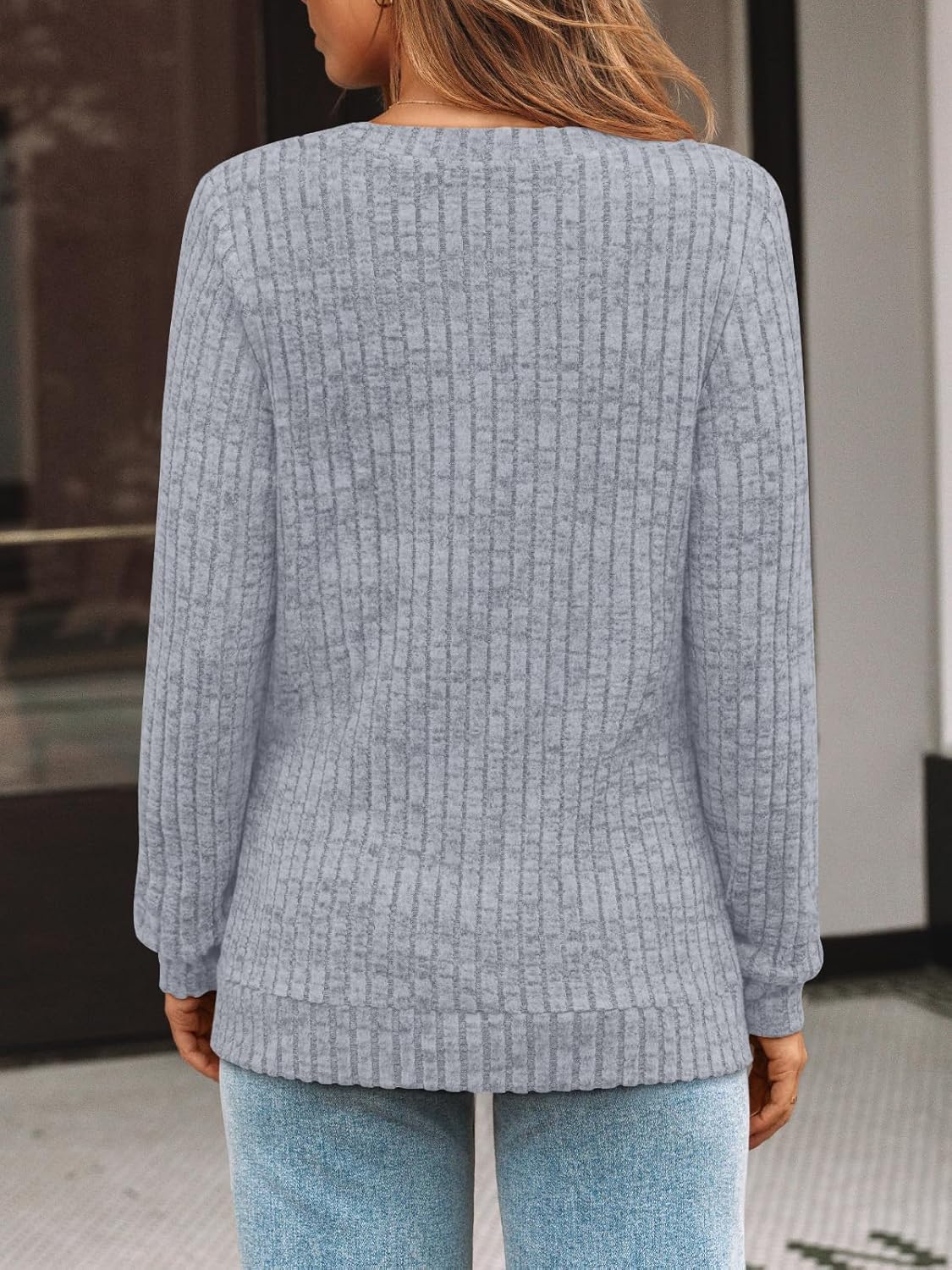 AUTOMET Womens V Neck Long Sleeve Shirt Fall Fashion Tops Tunic Dressy Casual Sweater Clothes Cute Trendy Work Outfits 2025