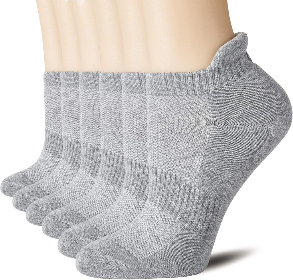 CS CELERSPORT 6 Pairs Ankle Athletic Running Socks Low Cut Sports Tab Socks for Men and Women