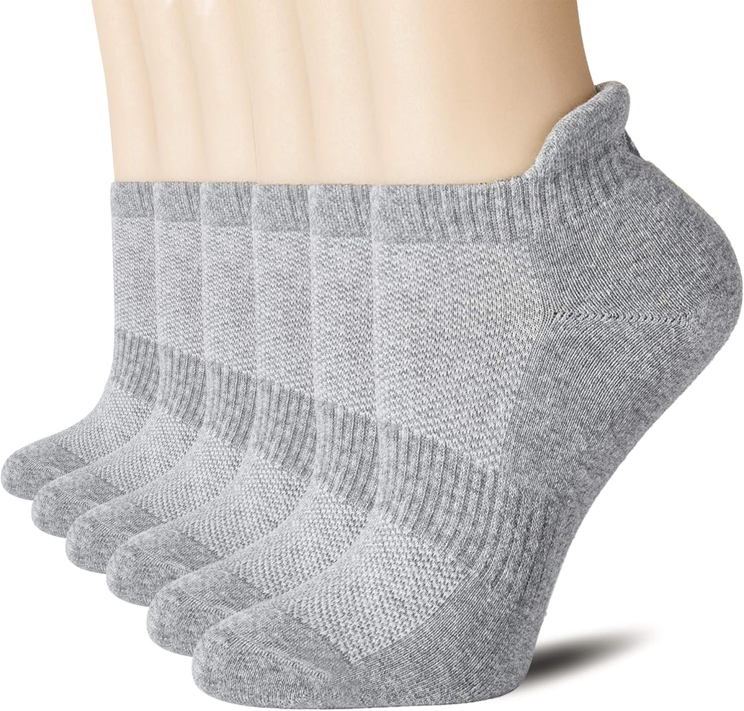 CS CELERSPORT 6 Pairs Ankle Athletic Running Socks Low Cut Sports Tab Socks for Men and Women