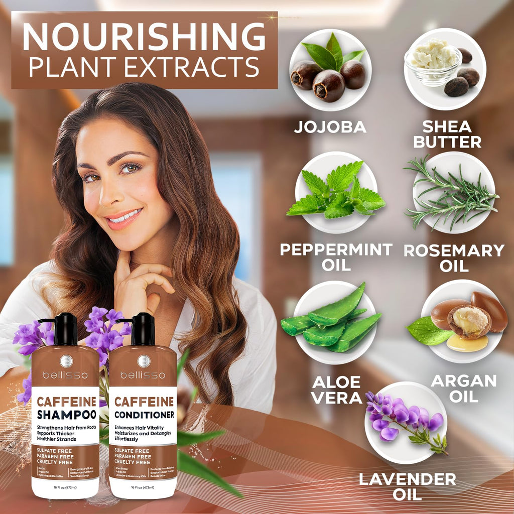 Biotin Shampoo and Conditioner Set - Sulfate and Paraben Free Treatment for Men and Women - Hair Thickening Volumizing Products to Help Boost Thinning Hair with Added Keratin