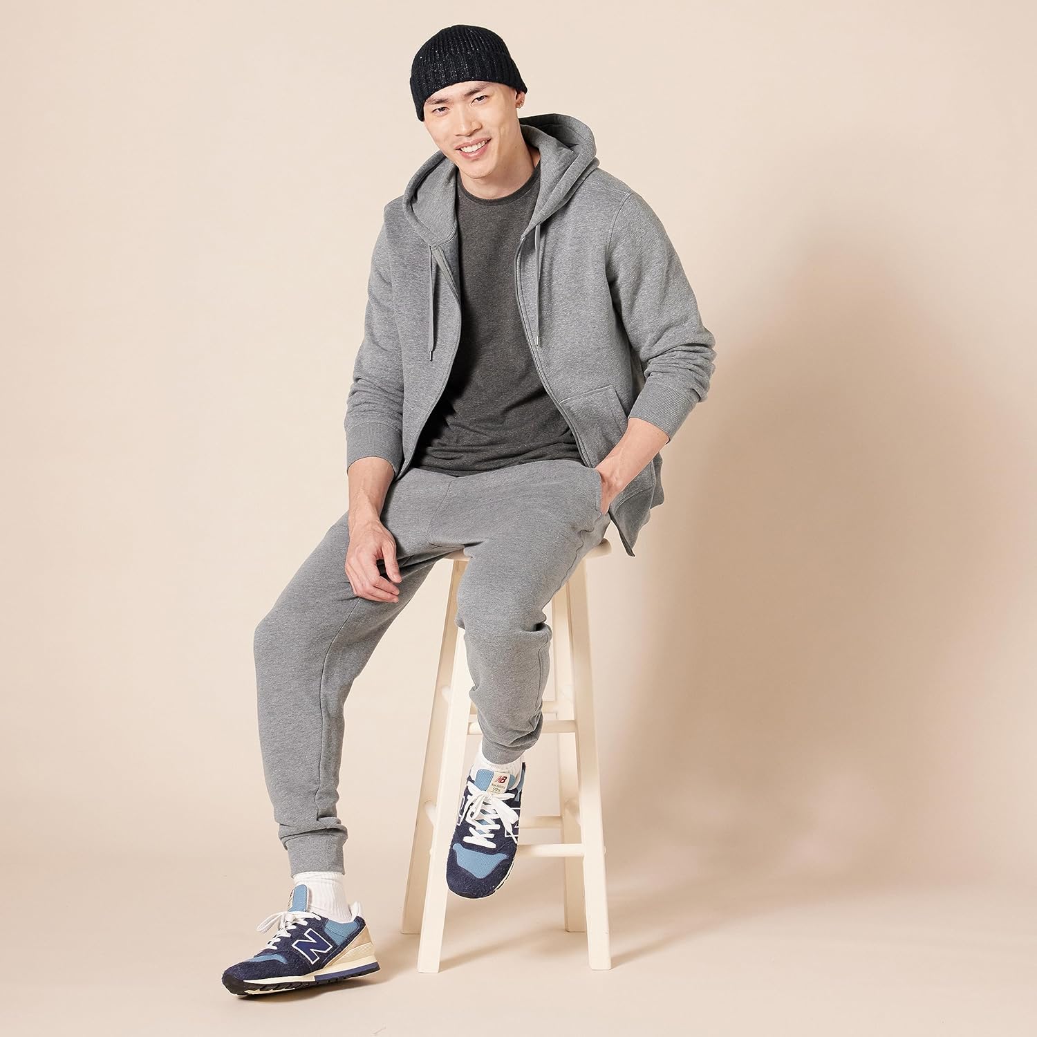 Essentials Men's Full-Zip Fleece Hoodie (Available in Big & Tall)