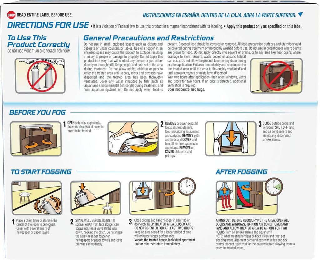 Hot Shot Fogger With Odor Neutralizer 6 Count-2 Ounce Cans (2 Pack), Controls Heavy Insect Infestations