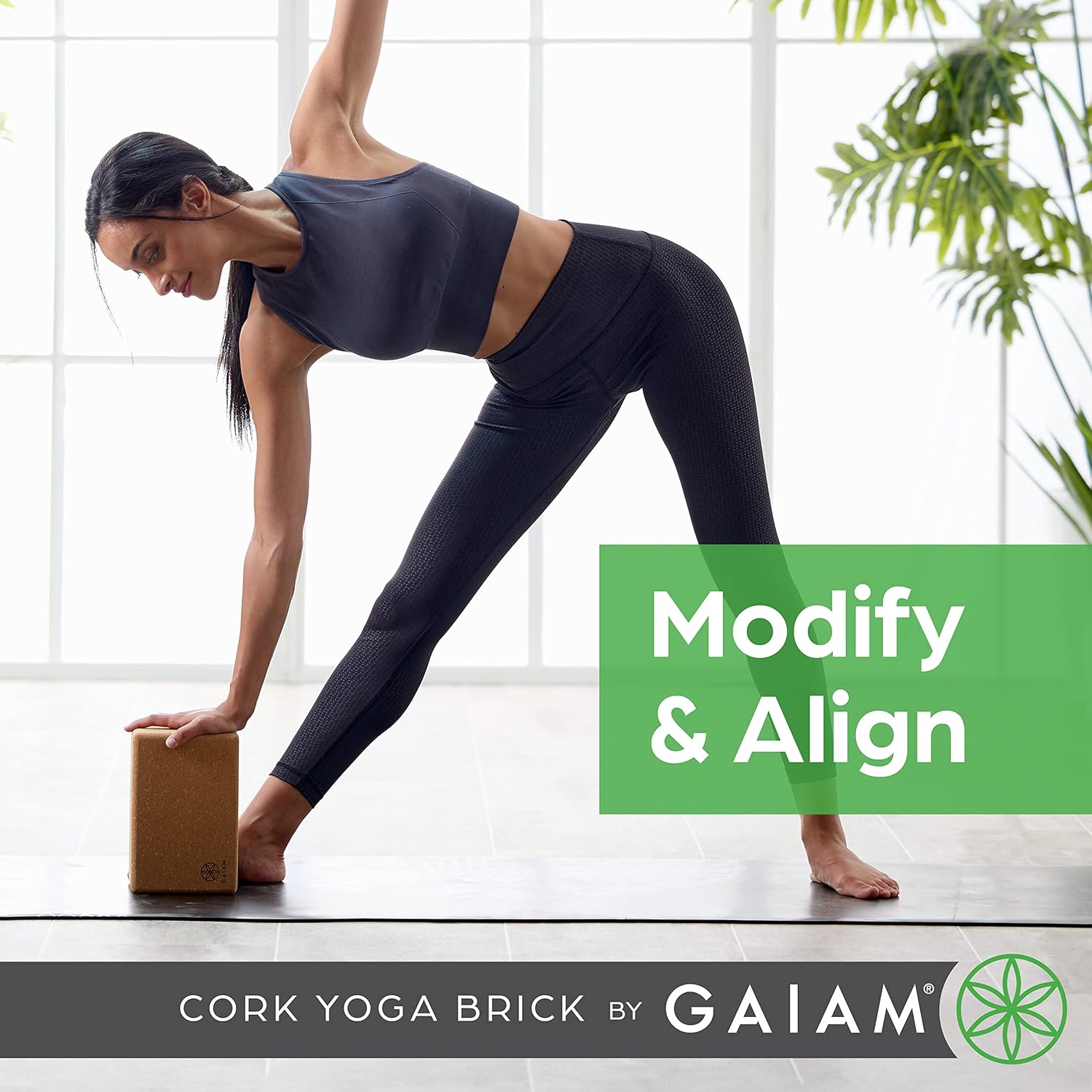 Gaiam Yoga Block - Supportive Latex-Free Eva Foam - Soft Non-Slip Surface with Beveled Edges for Yoga, Pilates, Meditation - Yoga Accessories for Stability, Balance, Deepen Stretches