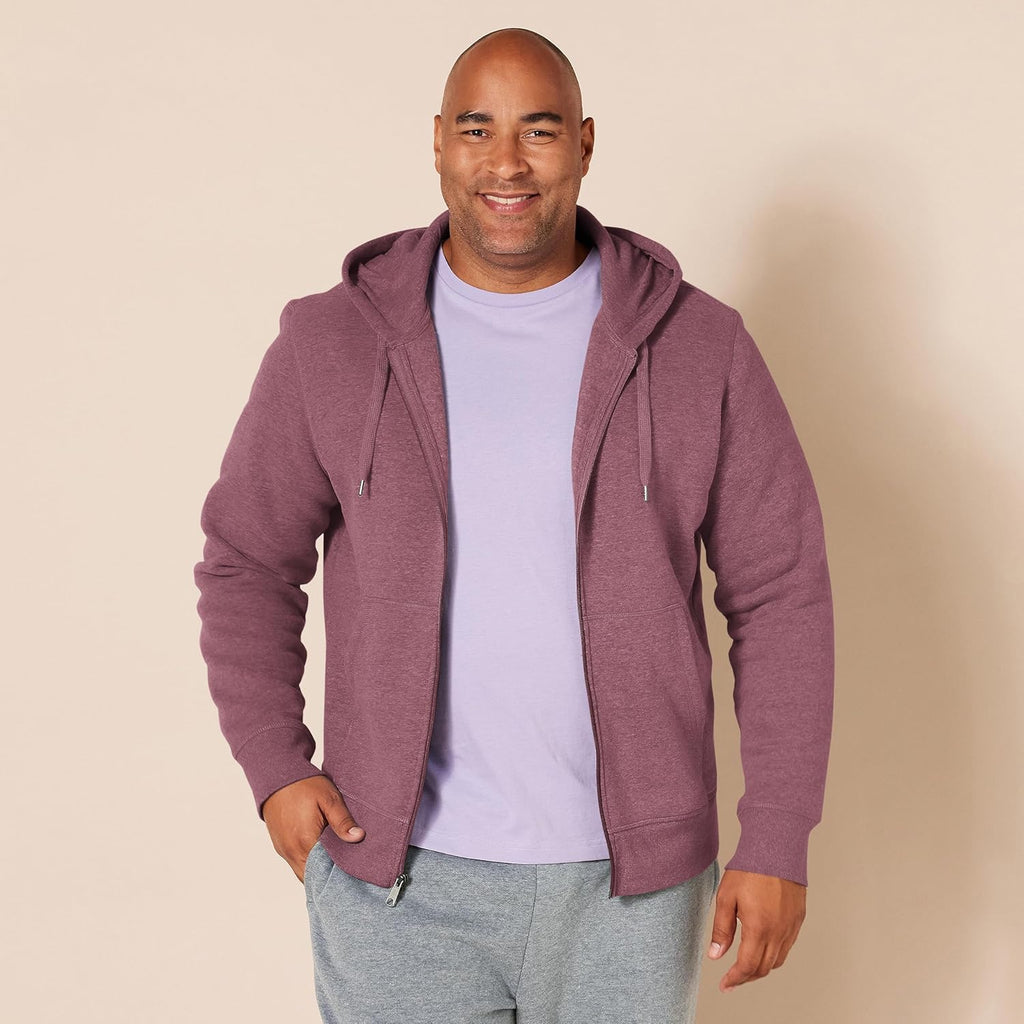 Essentials Men's Full-Zip Fleece Hoodie (Available in Big & Tall)