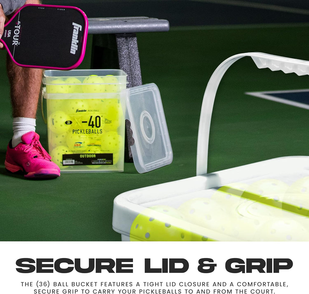 Franklin Sports X-40 Outdoor Pickleballs - Official Ball of USA Pickleball, APP Tour + US Open - Regulation Size