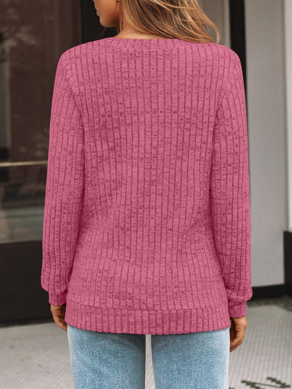 AUTOMET Womens V Neck Long Sleeve Shirt Fall Fashion Tops Tunic Dressy Casual Sweater Clothes Cute Trendy Work Outfits 2025