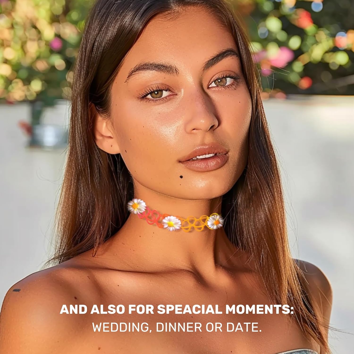 BodyJ4You 2PC Tattoo Choker Necklace - 90s Choker Necklace Women - 2000s Y2K Black Chokers Rainbow Choker - Butterfly Ying Yang Unicorn Rainbow Charms - Stretchy Elastic Necklace