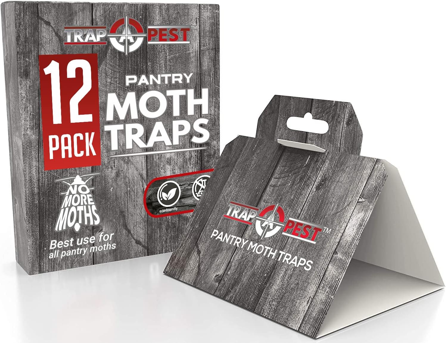 8 Pack Pantry Moth Traps- Safe and Effective for Food and Cupboard- Glue Traps with Pheromones for Pantry Moths