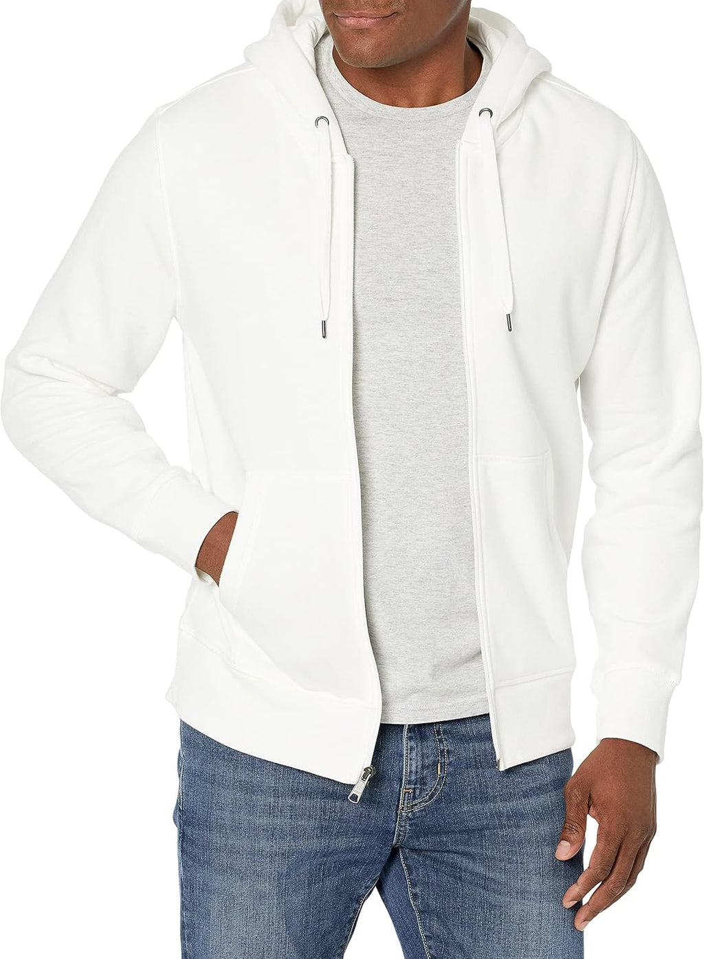 Essentials Men's Full-Zip Fleece Hoodie (Available in Big & Tall)