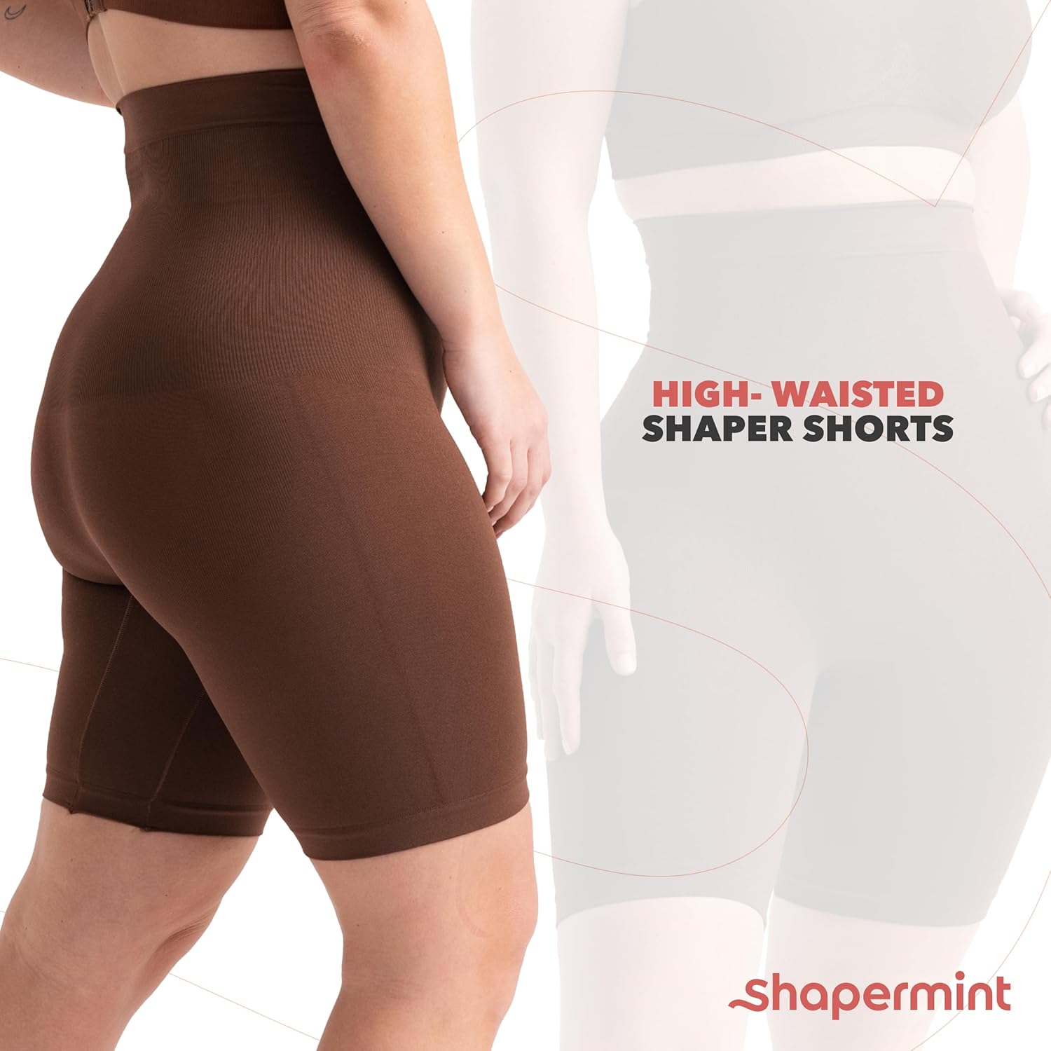 SHAPERMINT Shapewear for Women - High-Waisted Shapewear Tummy Control Shorts, Faja Body Shaper, Underwear for Women