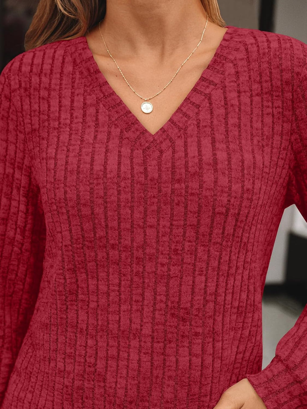 AUTOMET Womens V Neck Long Sleeve Shirt Fall Fashion Tops Tunic Dressy Casual Sweater Clothes Cute Trendy Work Outfits 2025