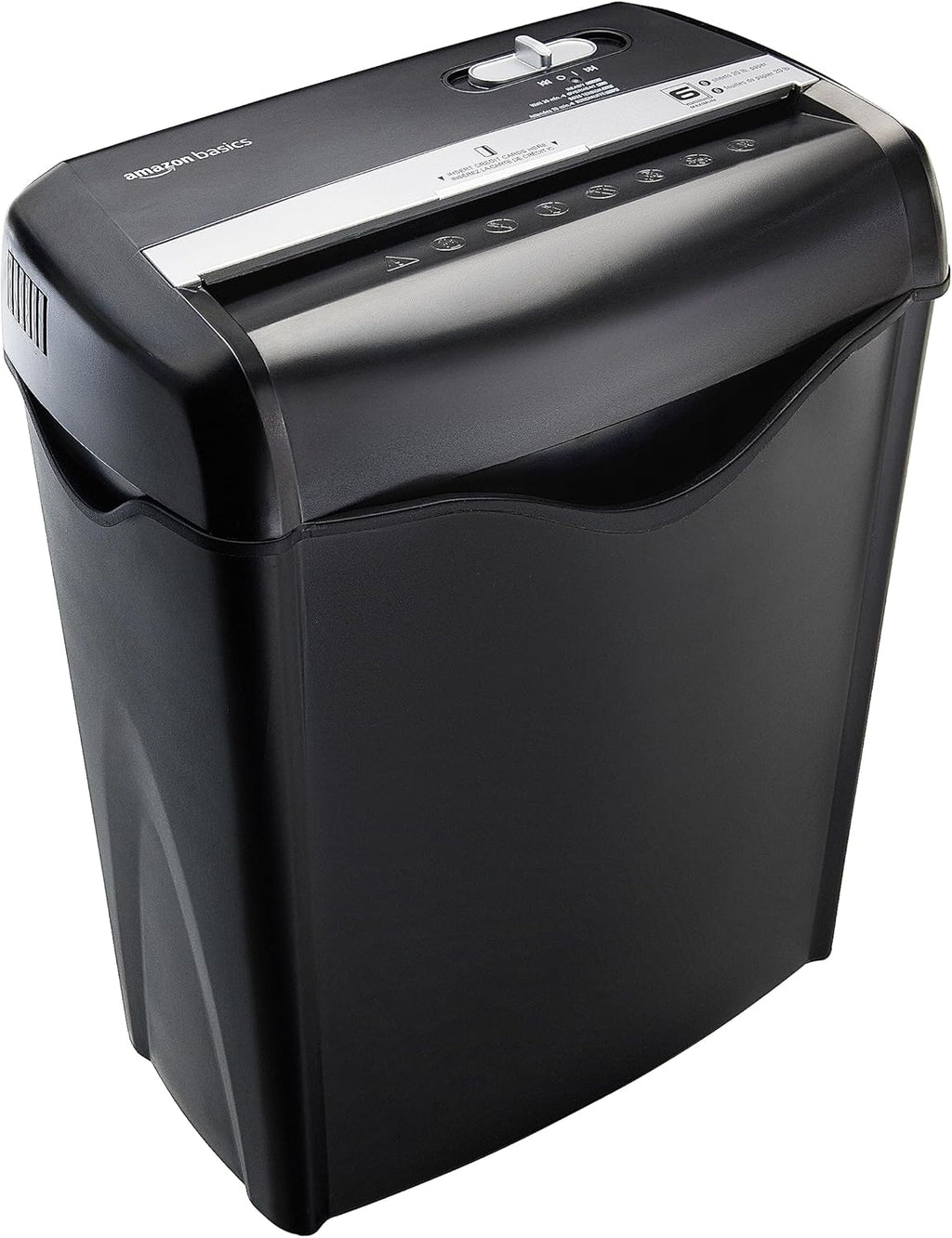 Basics 8-Sheet Cross Cut Paper Shredder and Credit Card Shredder - Black