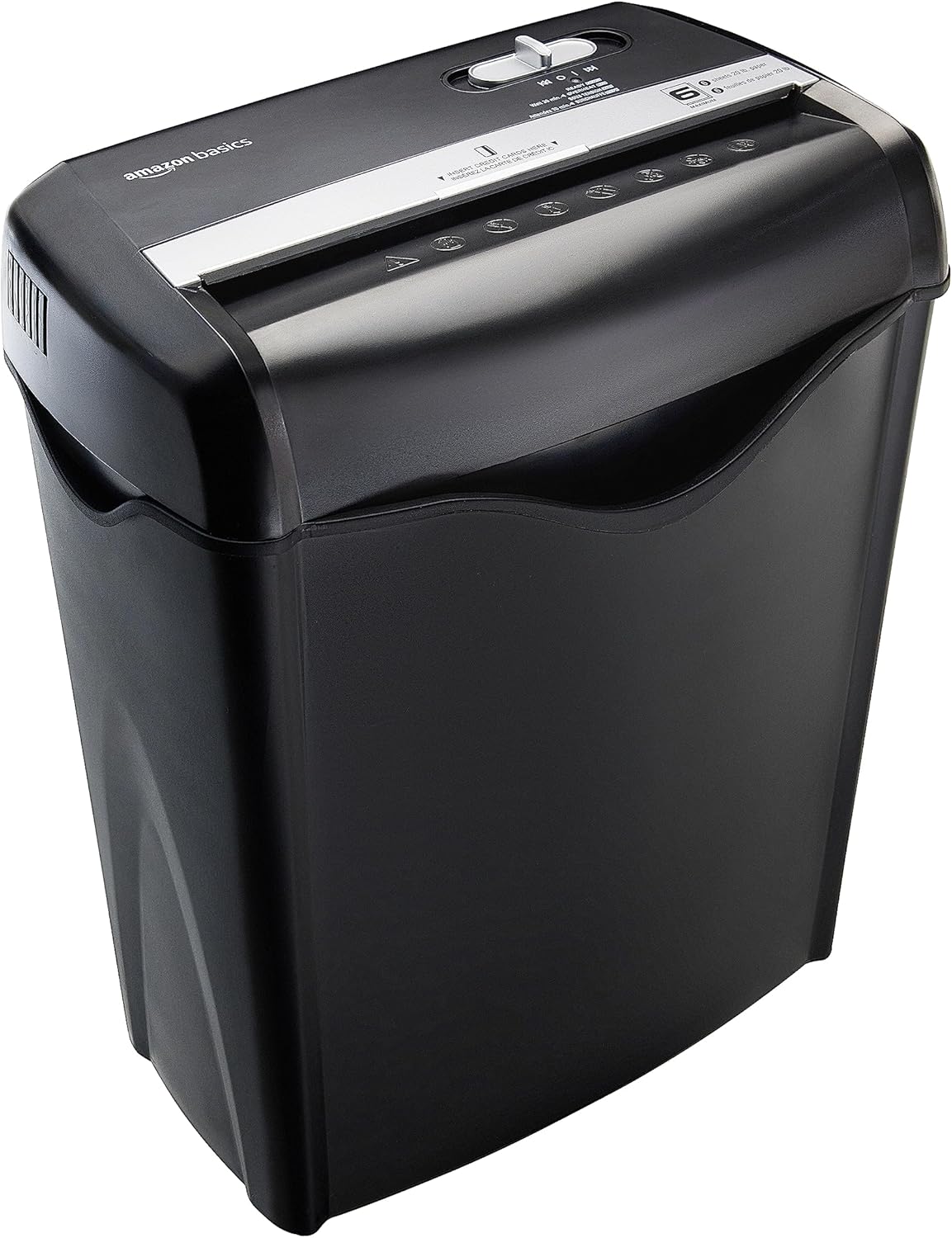 Basics 8-Sheet Cross Cut Paper Shredder and Credit Card Shredder - Black