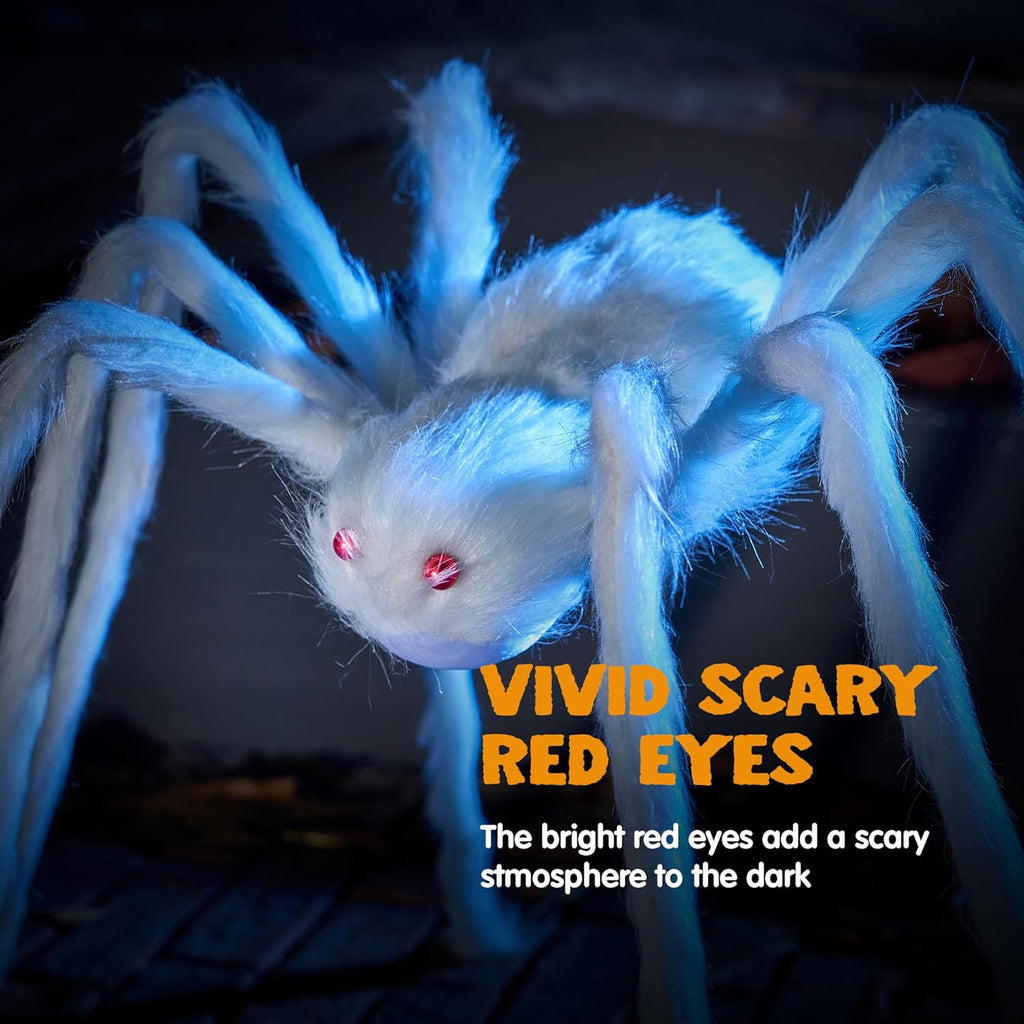 JOYIN Halloween Outdoor Decorations Giant Spider, 5 Ft Large Spider for Yard Lawn Garden Patio Scary Halloween Outside Decor, Indoor Haunted House Prop and Home Party Decor, Black