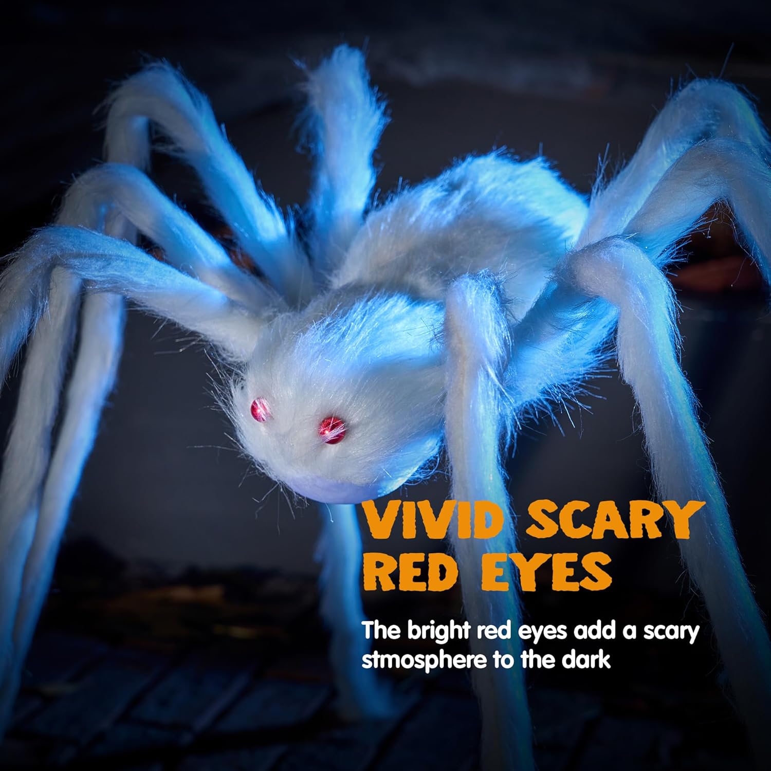 JOYIN Halloween Outdoor Decorations Giant Spider, 5 Ft Large Spider for Yard Lawn Garden Patio Scary Halloween Outside Decor, Indoor Haunted House Prop and Home Party Decor, Black