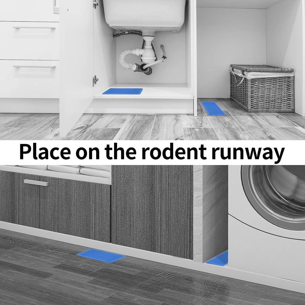 LULUCATCH Mouse & Insect Traps 12 Pack, Heavier Sticky Traps with Non-Toxic Glue for Small Mice & Insects. Sticky Mouse Traps Indoor, Easy to Set, Pet Safe Pest Control