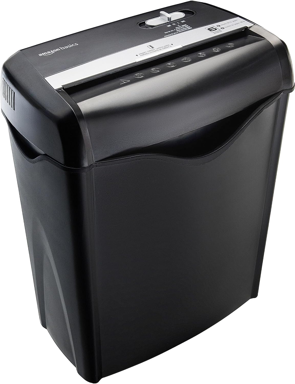 Basics 8-Sheet Cross Cut Paper Shredder and Credit Card Shredder - Black