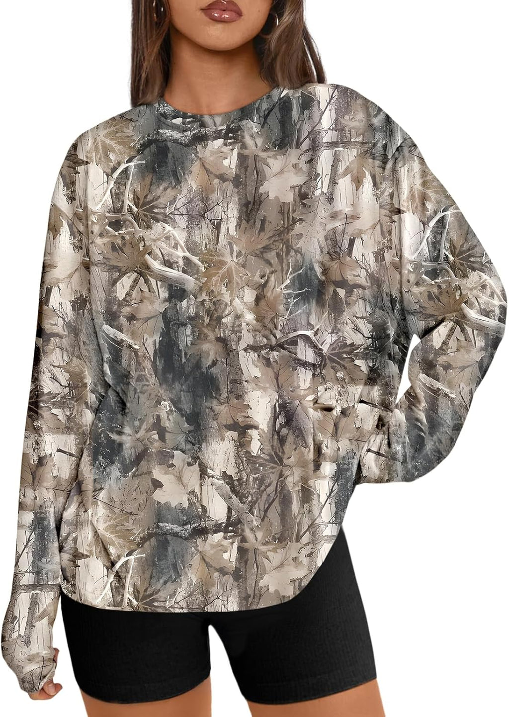 Trendy Queen Womens Oversized Long Sleeve T Shirts 2025 Basic Crewneck Tee Fall Tops Casual Workout Y2K Clothes