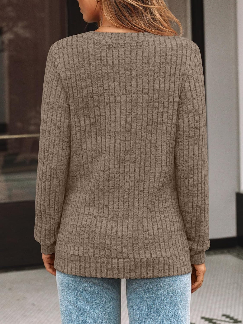 AUTOMET Womens V Neck Long Sleeve Shirt Fall Fashion Tops Tunic Dressy Casual Sweater Clothes Cute Trendy Work Outfits 2025