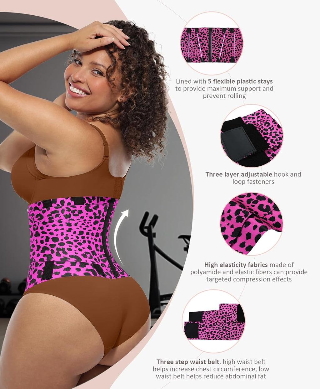 FeelinGirl Waist Trainer Belt Waist Cincher Trimmer Ab Belt Tummy Control Body Shaper with Triple Wrap Women and Men