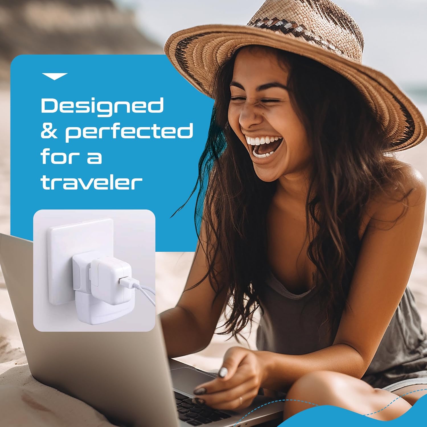 Ceptics Universal Travel Adapter, 35W International Power Adapter with PD & QC 3.0 Dual USB-C, 3 USB Travel Adapter Worldwide, Type I C G A Outlets 110V 220V A/C - EU Euro US UK (11-KU)