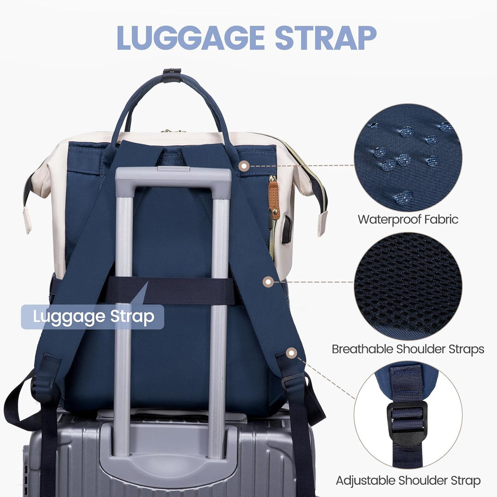 LOVEVOOK Laptop Backpack for Women, 15.6 Inch Work Business Backpacks Purse With Large Capacity, Waterproof Nurse Bag College Bookbag for School, Waterproof Casual Daypack for Travel