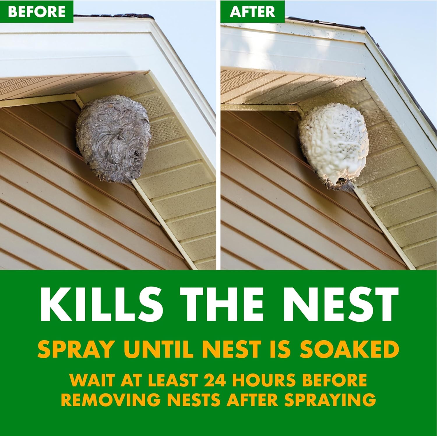 Spectracide Wasp, Hornet & Yellowjacket Trap, Hanging Wasp & Hornet Trap with a Quick-Drown Formula That Submerges & Kills Insects, 1 Count